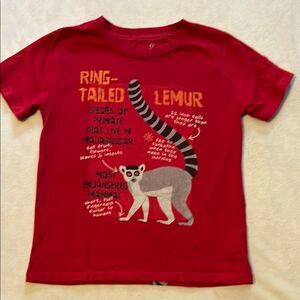 Peek Red Lemur Graphic Short Sleeve Tee